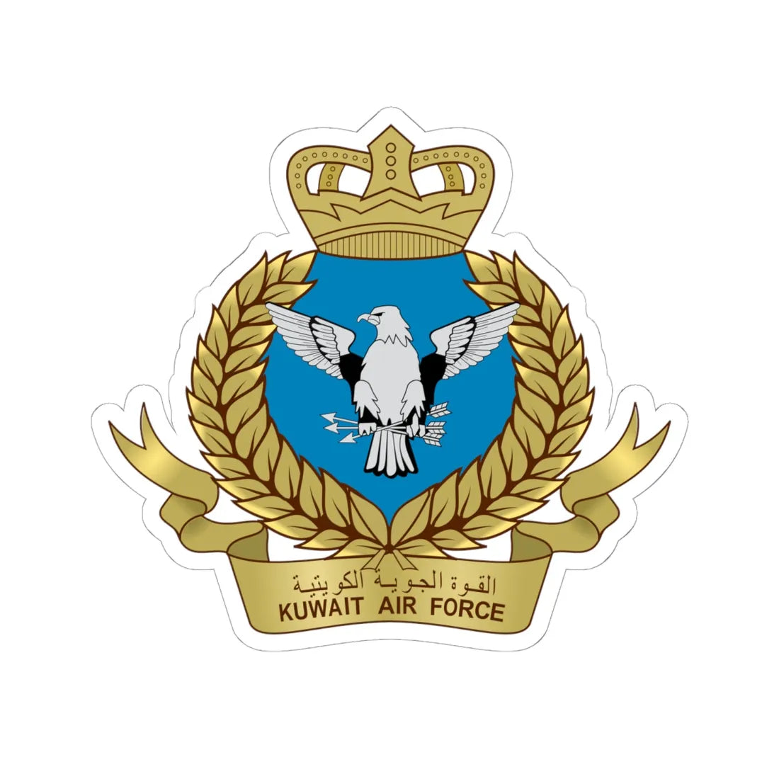 Kuwait Air Force emblem (Kuwait) (Coat of Arms) STICKER Vinyl Kiss-Cut Decal - The Sticker Space