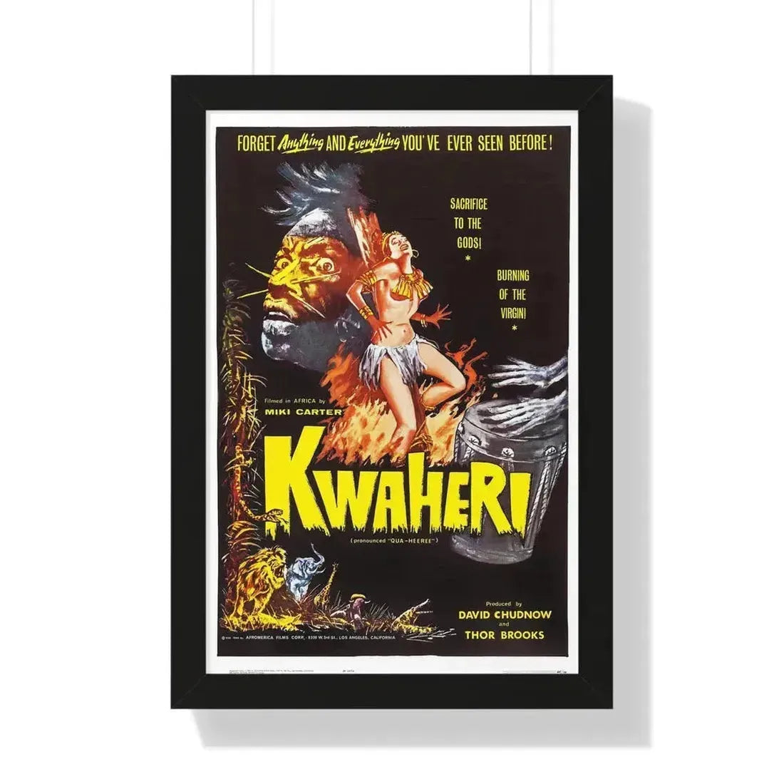 KWAHERI 1964 - Framed Movie Poster 16″ x 24″ Black - The Sticker Space