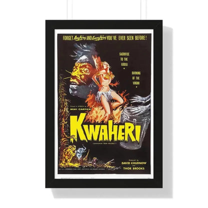 KWAHERI 1964 - Framed Movie Poster 16″ x 24″ Black - The Sticker Space