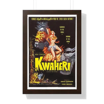 KWAHERI 1964 - Framed Movie Poster 16″ x 24″ Walnut - The Sticker Space