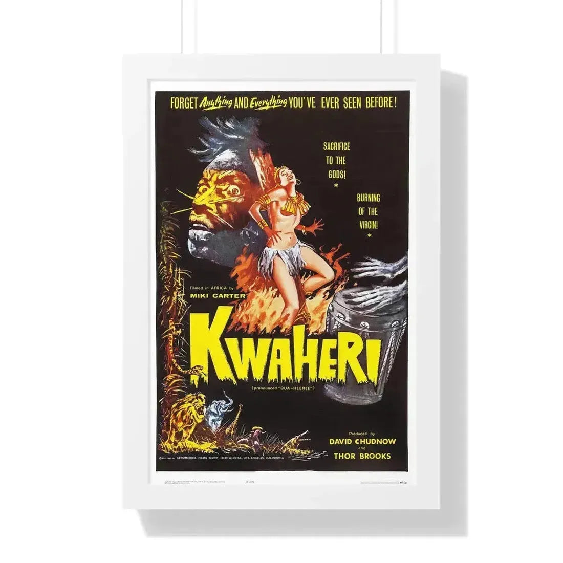 KWAHERI 1964 - Framed Movie Poster 16″ x 24″ White - The Sticker Space