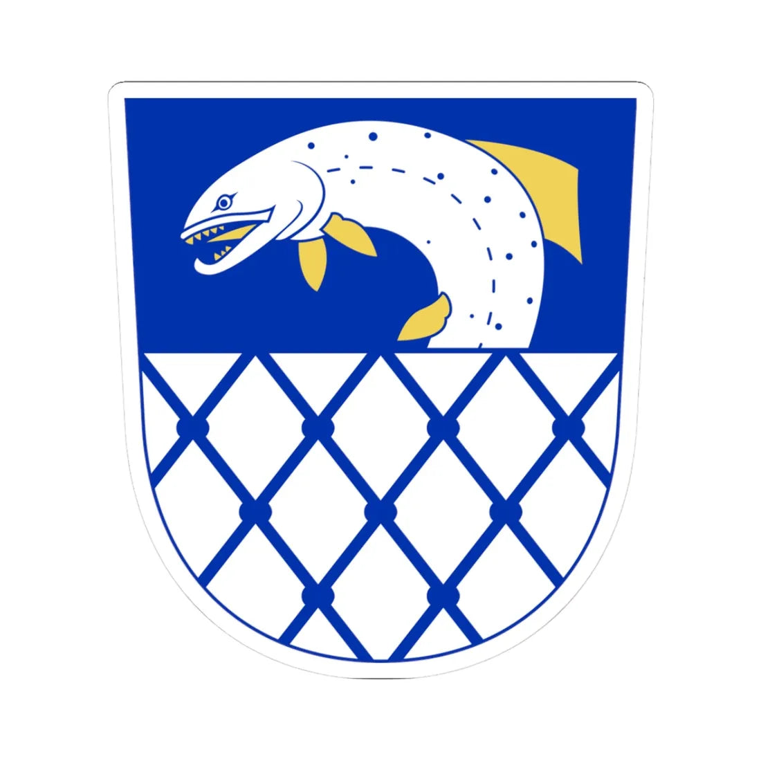 Kymenlaakson maakunnan vaakuna (Finland) (Coat of Arms) STICKER Vinyl Kiss-Cut Decal 3 Inch White - The Sticker Space