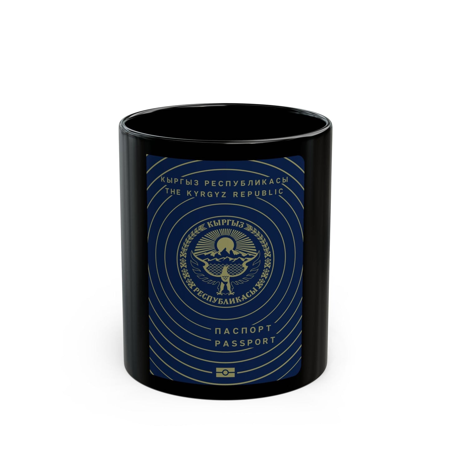 Kyrgyzstan Passport - Black Coffee Mug