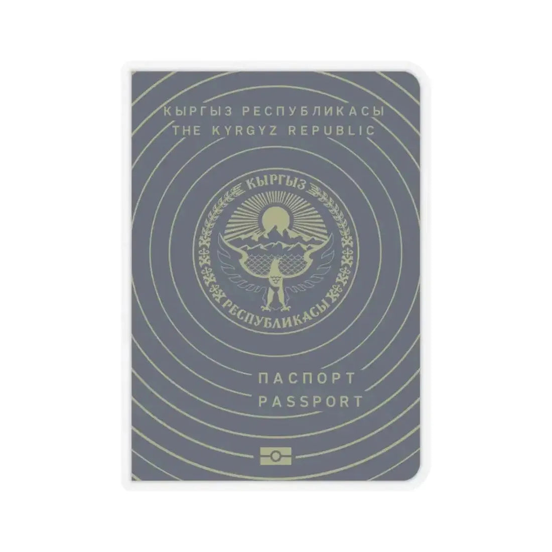 Kyrgyzstan Passport - STICKER Vinyl Kiss-Cut Decal 3 Inch Transparent - The Sticker Space