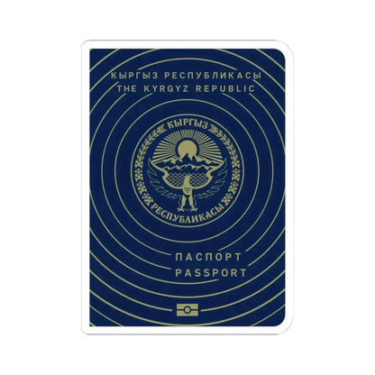 Kyrgyzstan Passport - STICKER Vinyl Kiss-Cut Decal 3 Inch White - The Sticker Space
