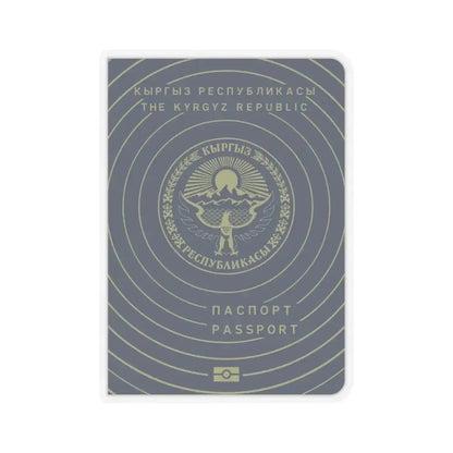 Kyrgyzstan Passport - STICKER Vinyl Kiss-Cut Decal 6 Inch Transparent - The Sticker Space