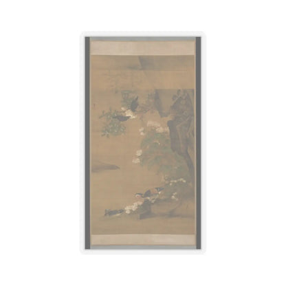 Lü Ji - Mandarin ducks and cotton rose hibiscus - late 15th century v1 - STICKER Vinyl Kiss-Cut Decal
