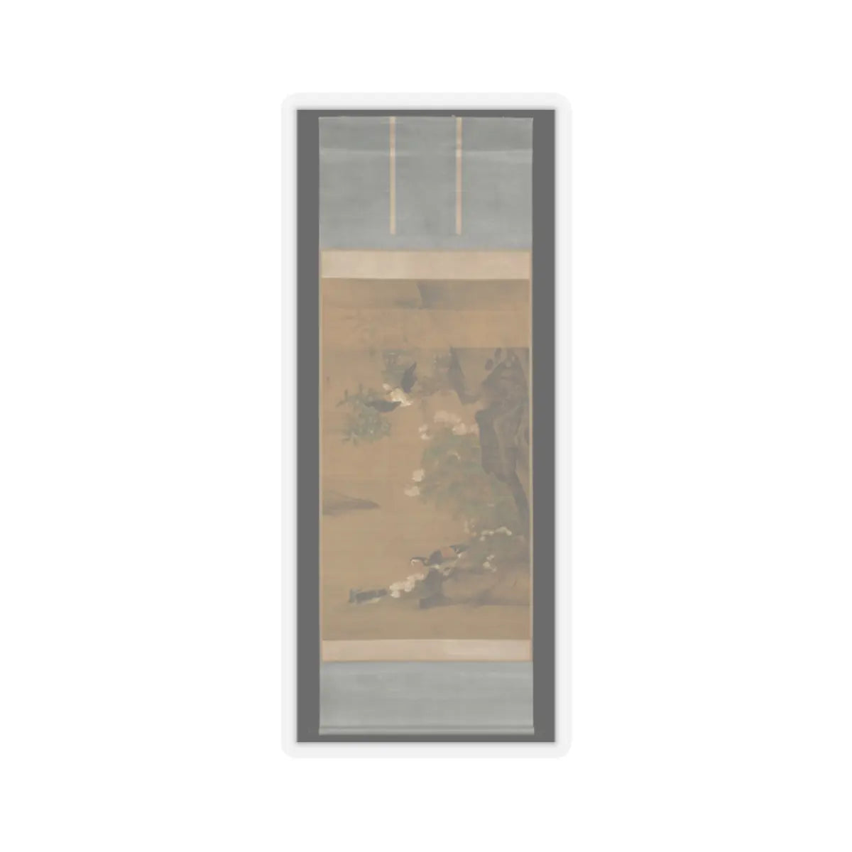 Lü Ji - Mandarin ducks and cotton rose hibiscus - late 15th century v2 - STICKER Vinyl Kiss-Cut Decal