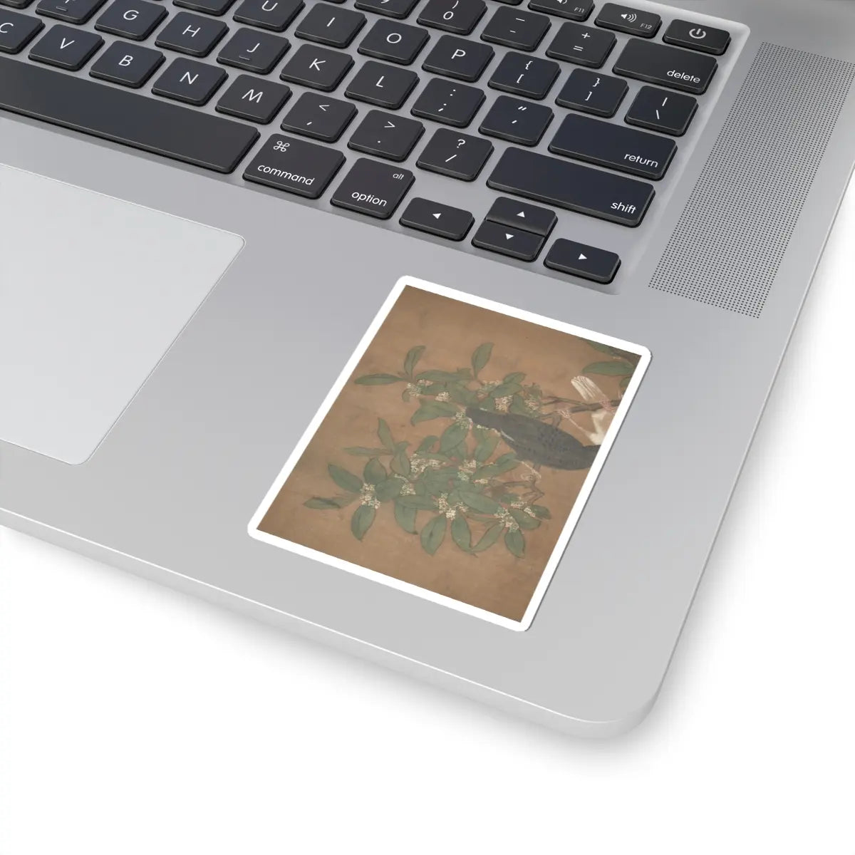 Lü Ji - Mandarin ducks and cotton rose hibiscus - late 15th century v4 - STICKER Vinyl Kiss-Cut Decal