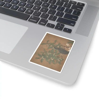 Lü Ji - Mandarin ducks and cotton rose hibiscus - late 15th century v4 - STICKER Vinyl Kiss-Cut Decal
