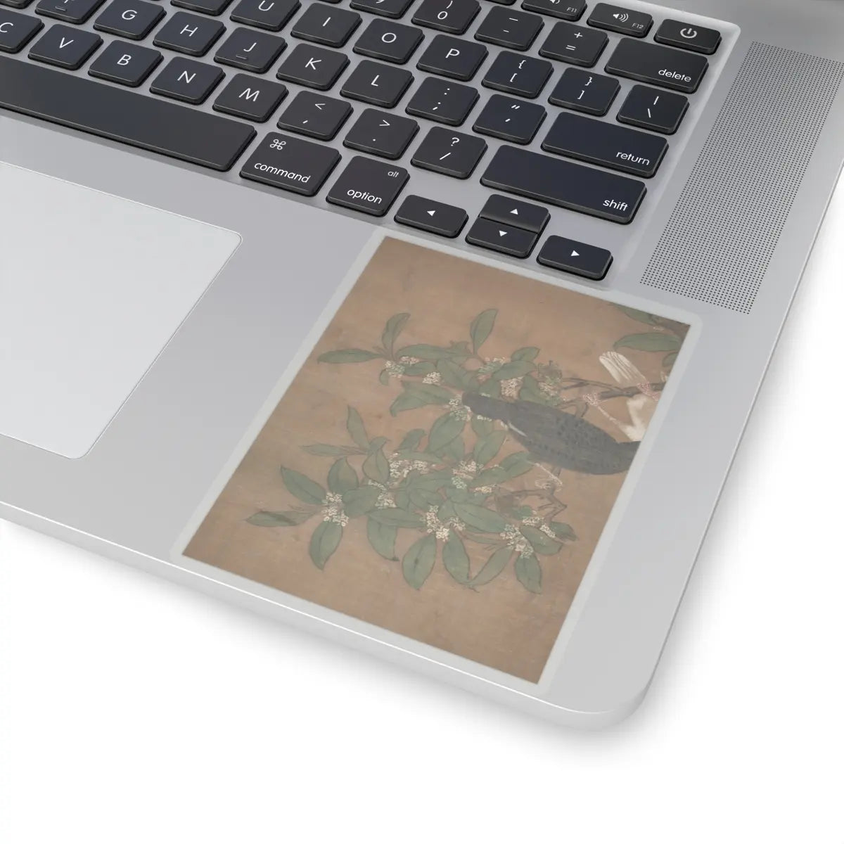 Lü Ji - Mandarin ducks and cotton rose hibiscus - late 15th century v4 - STICKER Vinyl Kiss-Cut Decal