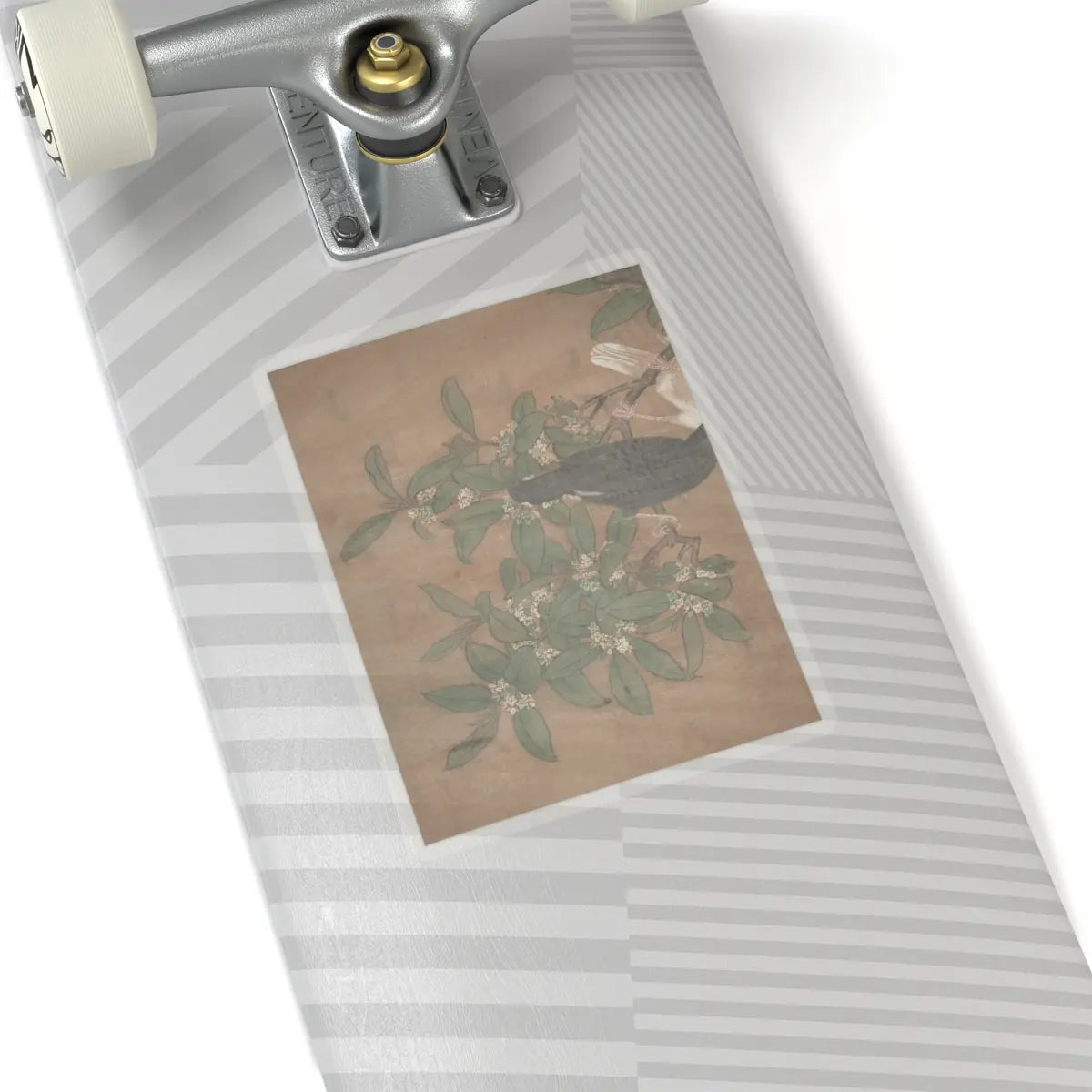 Lü Ji - Mandarin ducks and cotton rose hibiscus - late 15th century v4 - STICKER Vinyl Kiss-Cut Decal