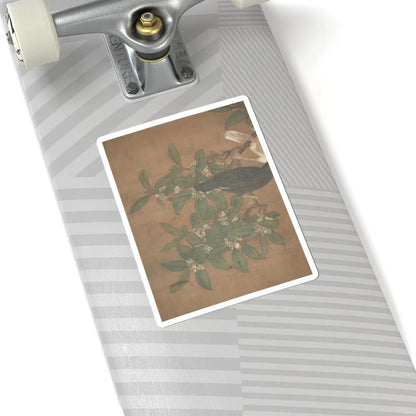 Lü Ji - Mandarin ducks and cotton rose hibiscus - late 15th century v4 - STICKER Vinyl Kiss-Cut Decal