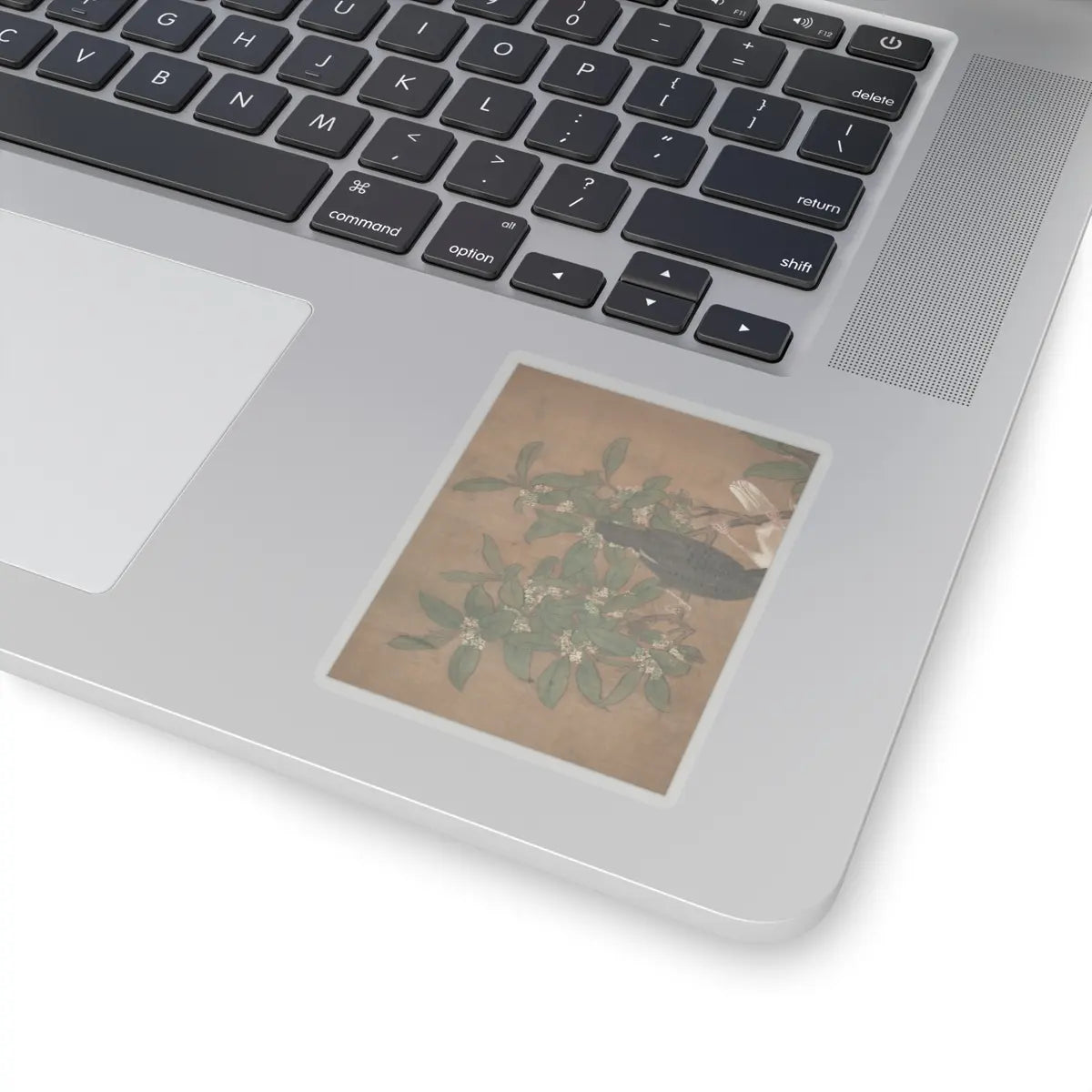Lü Ji - Mandarin ducks and cotton rose hibiscus - late 15th century v4 - STICKER Vinyl Kiss-Cut Decal