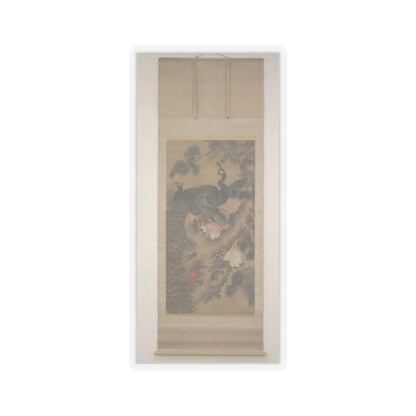 Lü Ji 呂紀 - Peacocks, Pine Tree, and Peonies - probably 19th century v5 - STICKER Vinyl Kiss-Cut Decal