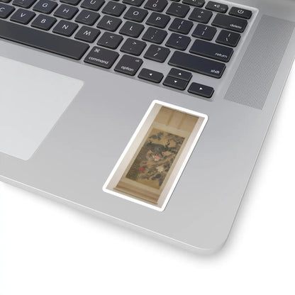 Lü Ji 呂紀 - Peacocks, Pine Tree, and Peonies - probably 19th century v5 - STICKER Vinyl Kiss-Cut Decal