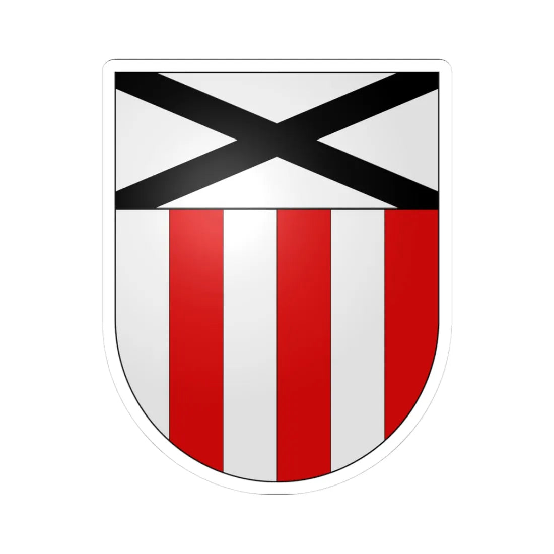 La Brillaz-coat of arms (Switzerland) (Coat of Arms) STICKER Vinyl Kiss-Cut Decal 3 Inch White - The Sticker Space