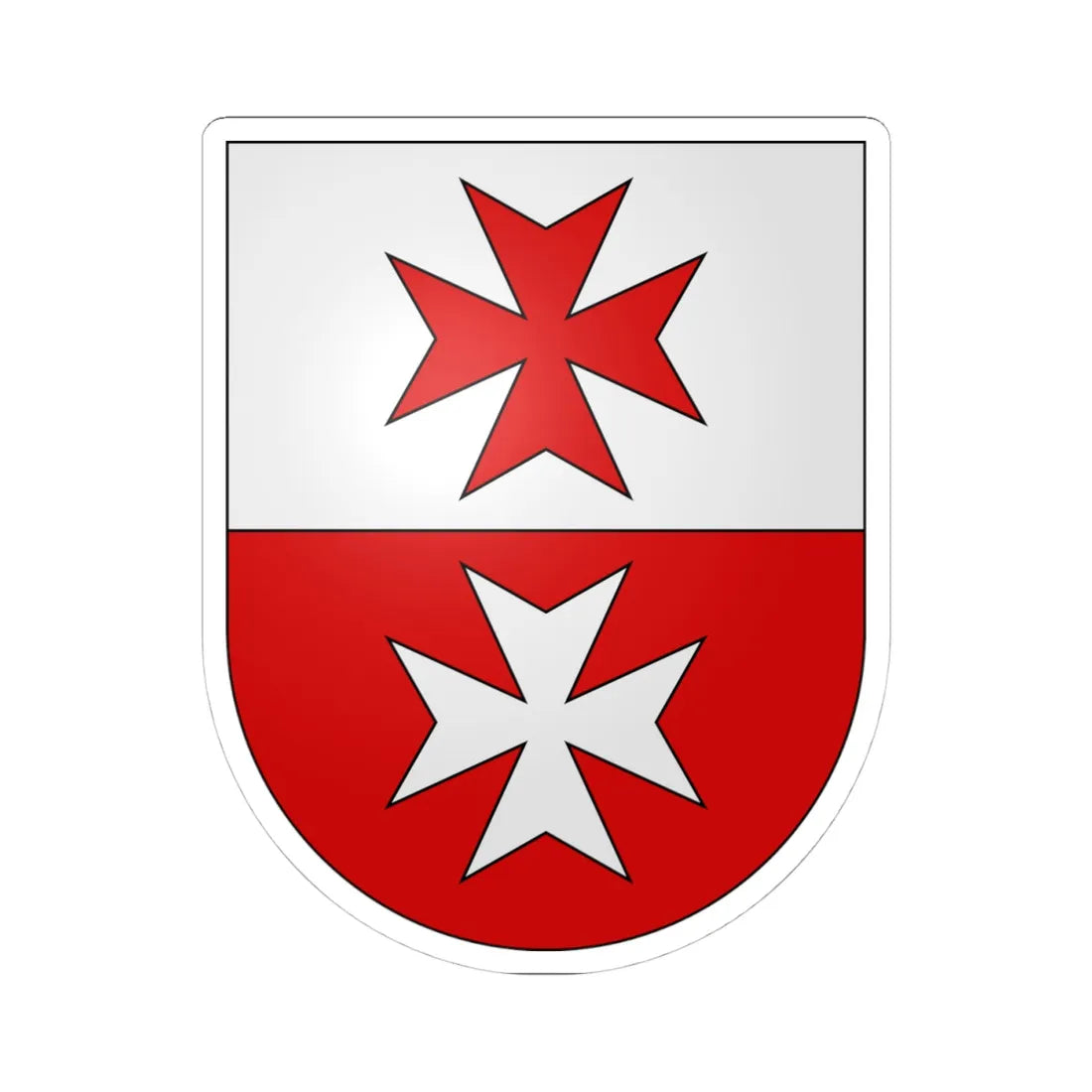 La Chaux-coat of arms (Switzerland) (Coat of Arms) STICKER Vinyl Kiss-Cut Decal 4 Inch White - The Sticker Space