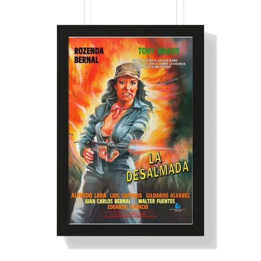 La desalmada 1994 - Framed Movie Poster 16″ x 24″ Black - The Sticker Space
