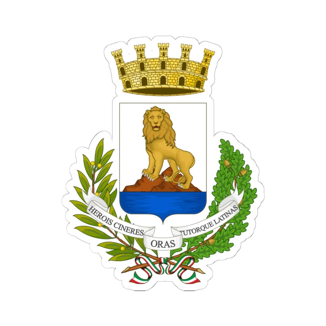 La Maddalena-Stemma (Italy) (Coat of Arms) STICKER Vinyl Kiss-Cut Decal - The Sticker Space