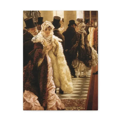 La Mondaine (The Woman of Fashion), by James Tissot - Canvas Wall Art 12″ x 16″ 1.25" - The Sticker Space
