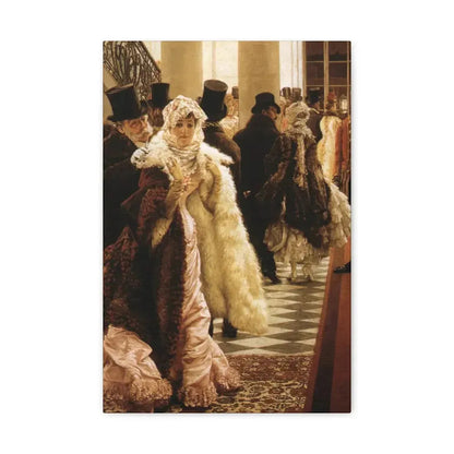 La Mondaine (The Woman of Fashion), by James Tissot - Canvas Wall Art 12" x 18" 1.25" - The Sticker Space
