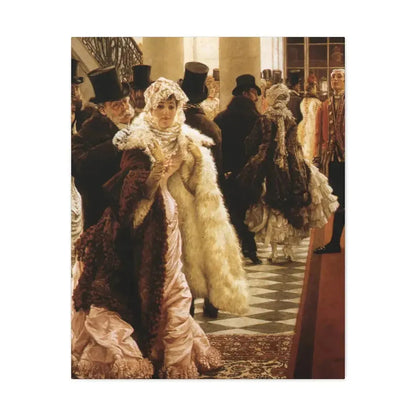 La Mondaine (The Woman of Fashion), by James Tissot - Canvas Wall Art 24″ x 30″ 1.25" - The Sticker Space