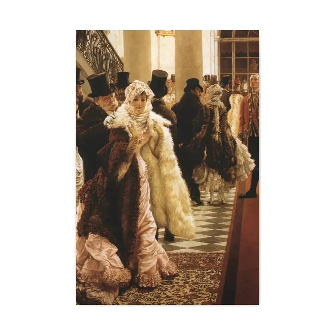 La Mondaine (The Woman of Fashion), by James Tissot - Canvas Wall Art 24″ x 36″ 1.25" - The Sticker Space