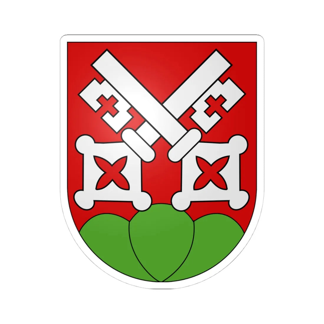 La Neuveville district-coat of arms (Switzerland) (Coat of Arms) STICKER Vinyl Kiss-Cut Decal 4 Inch White - The Sticker Space