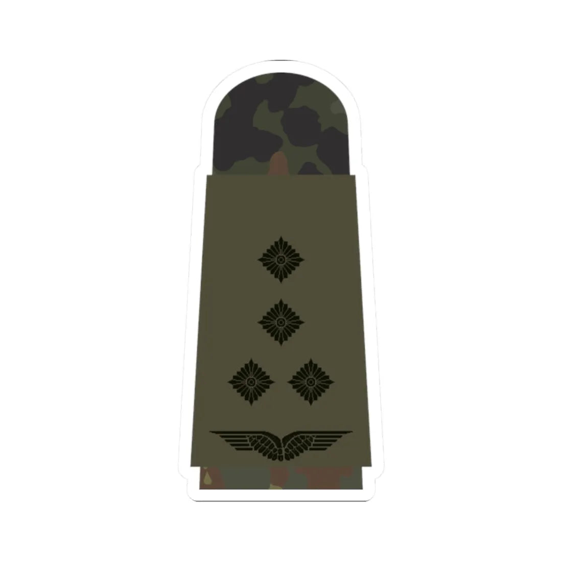 LA OS5 44 Stabshauptmann (Military Rank) STICKER Vinyl Kiss-Cut Decal 2 Inch White - The Sticker Space