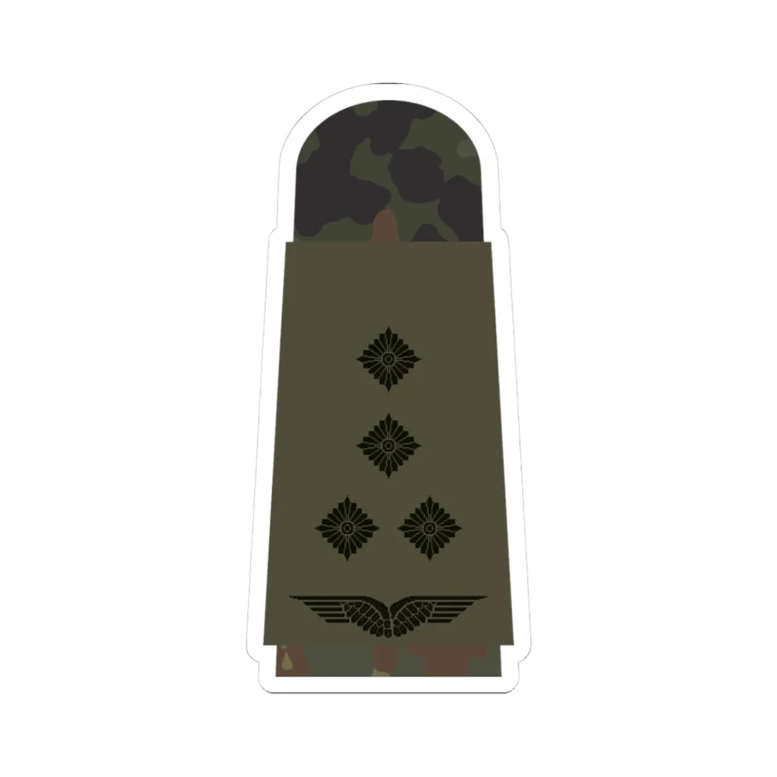 LA OS5 44 Stabshauptmann (Military Rank) STICKER Vinyl Kiss-Cut Decal 3 Inch White - The Sticker Space