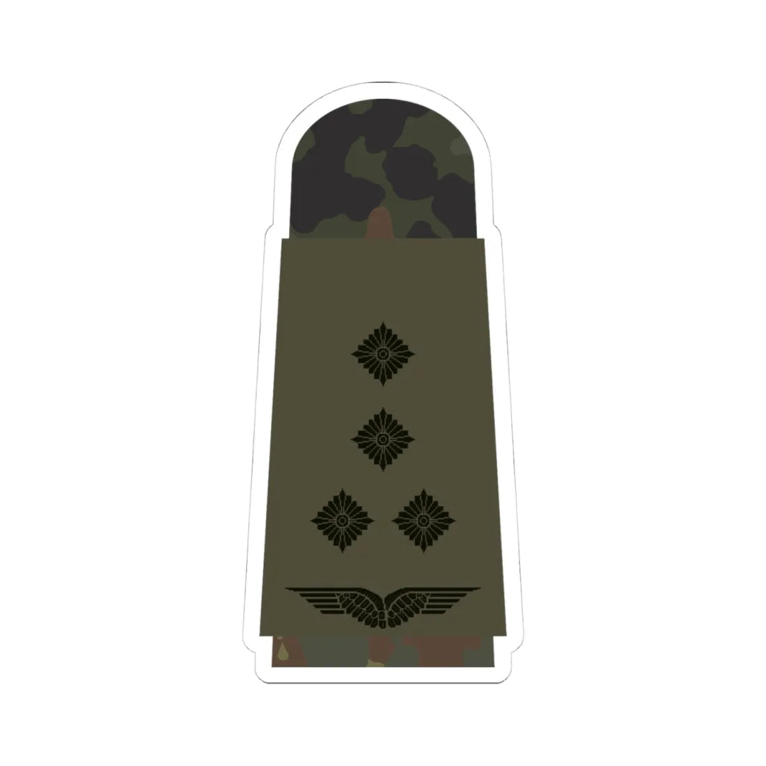 LA OS5 44 Stabshauptmann (Military Rank) STICKER Vinyl Kiss-Cut Decal 4 Inch White - The Sticker Space
