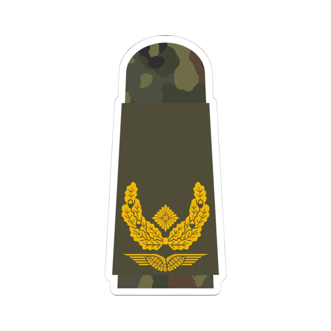 LA OS5 61 Brigadegeneral (Military Rank) STICKER Vinyl Kiss-Cut Decal 4 Inch White - The Sticker Space