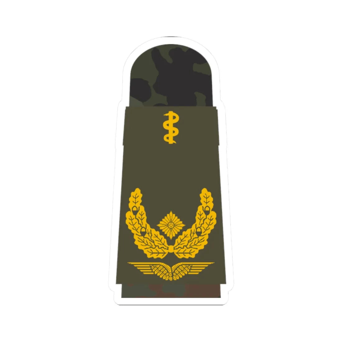 LA OS5 61b Generalarzt HM L (Military Rank) STICKER Vinyl Kiss-Cut Decal 2 Inch White - The Sticker Space