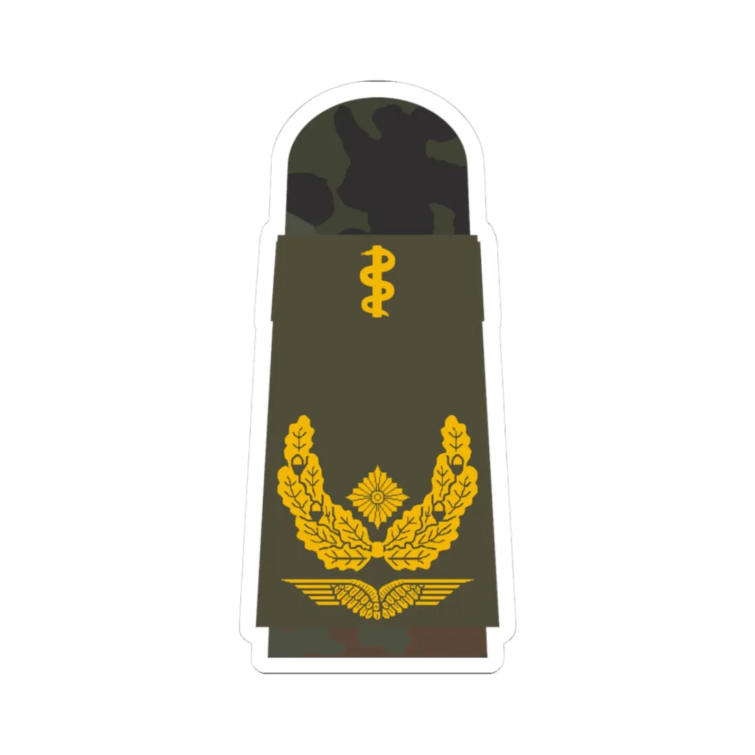 LA OS5 61b Generalarzt HM L (Military Rank) STICKER Vinyl Kiss-Cut Decal 3 Inch White - The Sticker Space