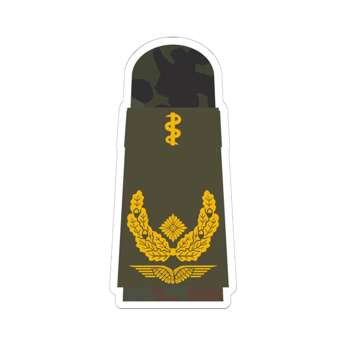 LA OS5 61b Generalarzt HM L (Military Rank) STICKER Vinyl Kiss-Cut Decal 6 Inch White - The Sticker Space