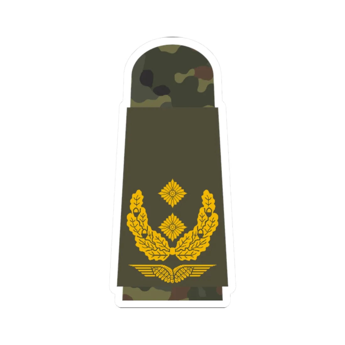 LA OS5 62 Generalmajor (Military Rank) STICKER Vinyl Kiss-Cut Decal 2 Inch White - The Sticker Space