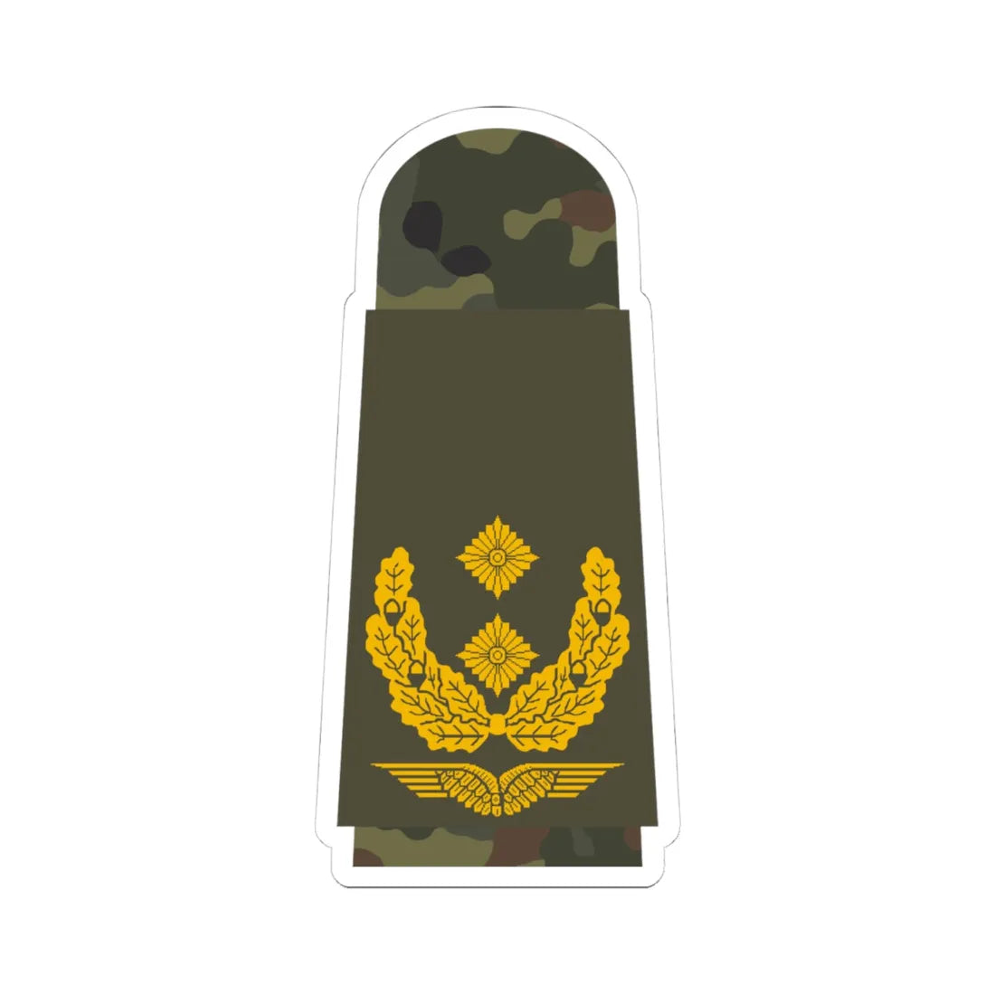 LA OS5 62 Generalmajor (Military Rank) STICKER Vinyl Kiss-Cut Decal 4 Inch White - The Sticker Space