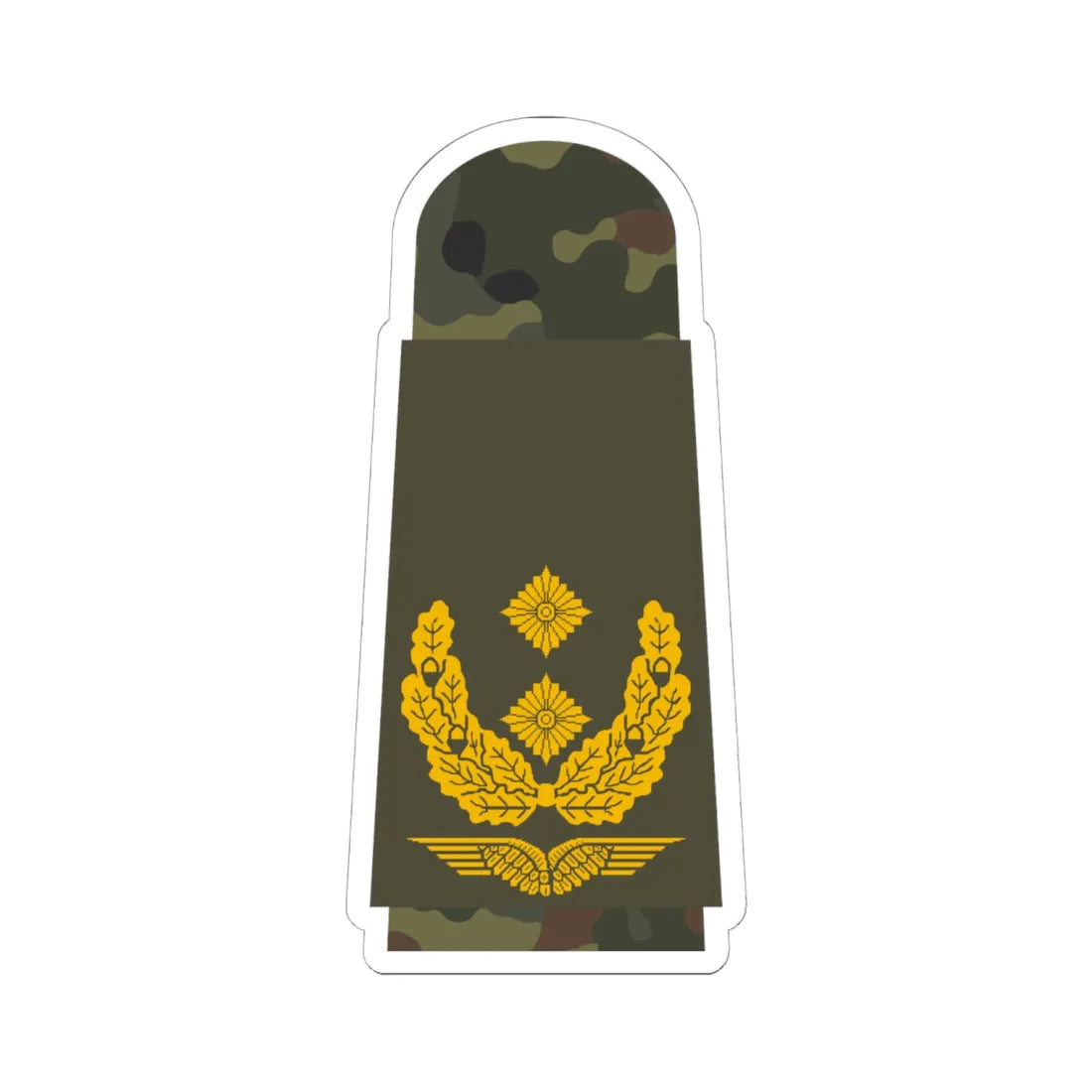 LA OS5 62 Generalmajor (Military Rank) STICKER Vinyl Kiss-Cut Decal 6 Inch White - The Sticker Space