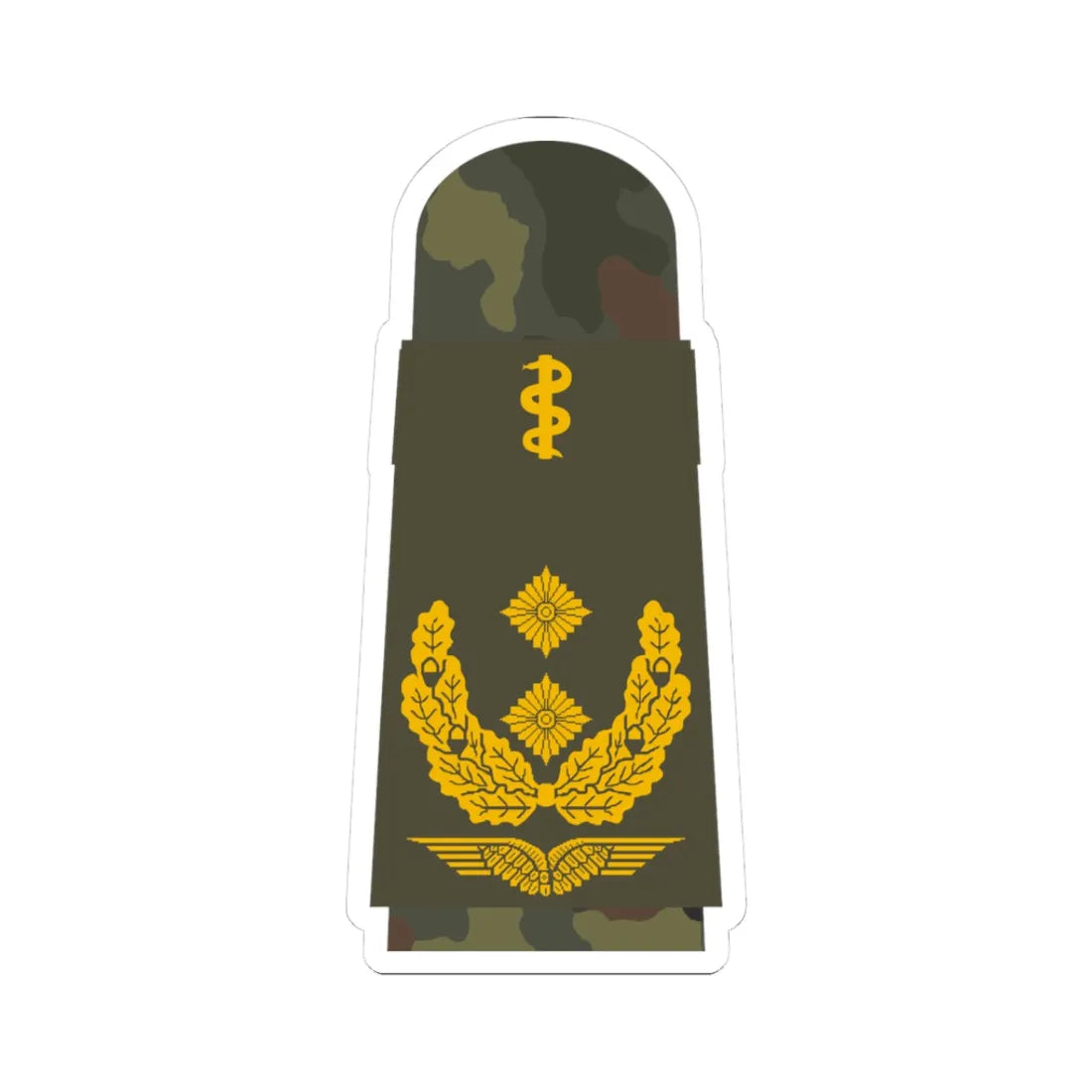 LA OS5 62b Generalstabsarzt HM L (Military Rank) STICKER Vinyl Kiss-Cut Decal 3 Inch White - The Sticker Space