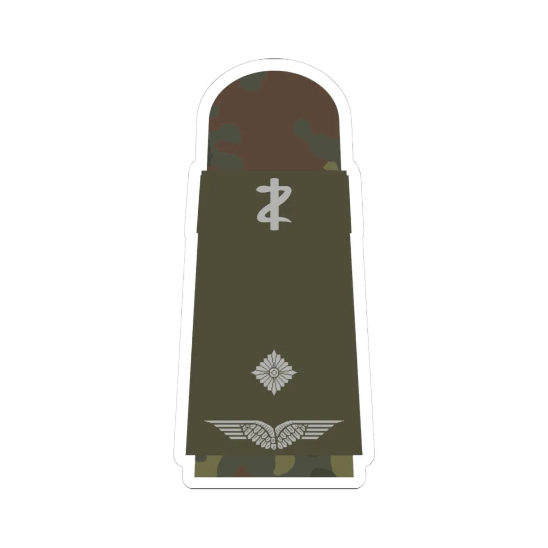 LA OW5 41 Leutnant SanOA ZM L (Military Rank) STICKER Vinyl Kiss-Cut Decal 3 Inch White - The Sticker Space