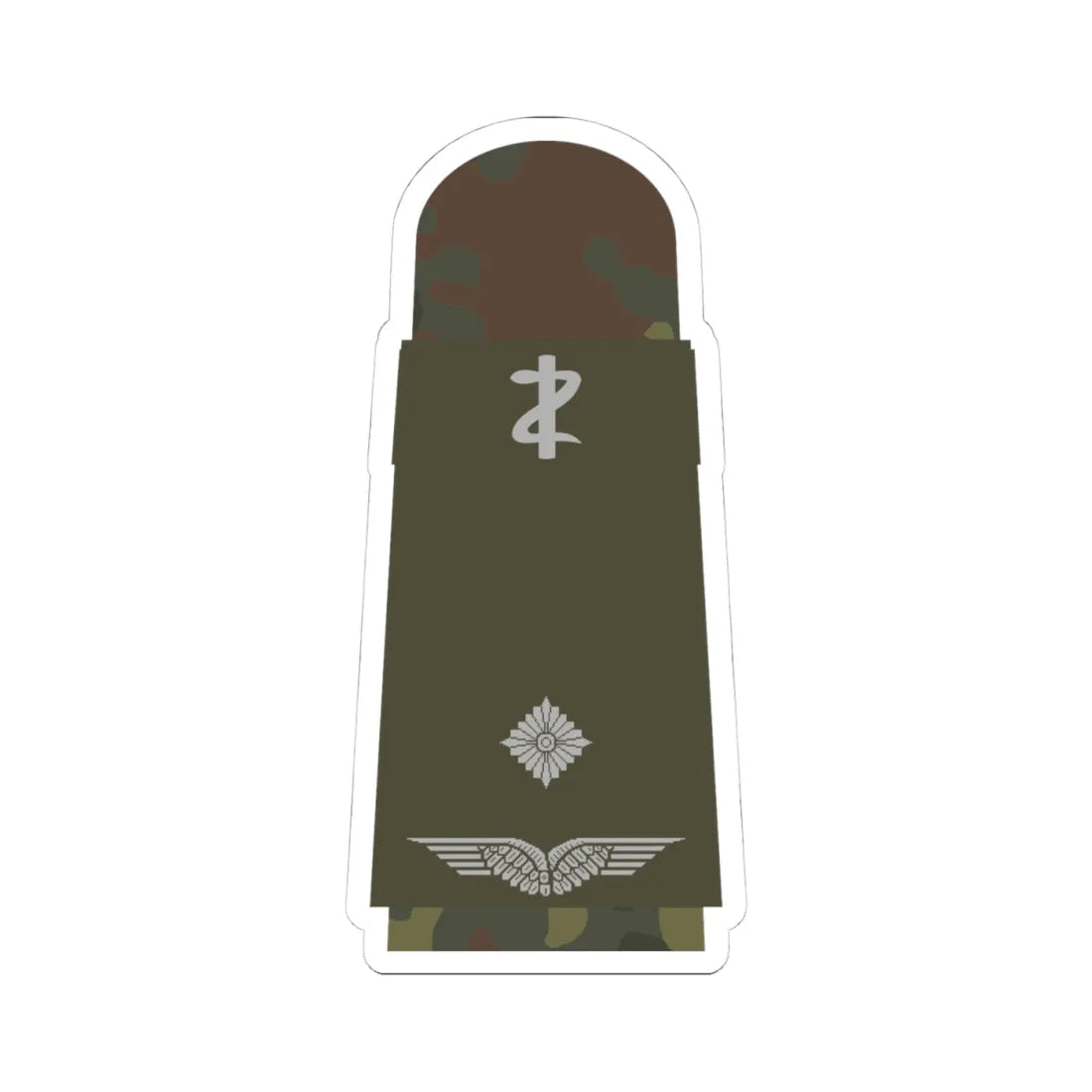 LA OW5 41 Leutnant SanOA ZM L (Military Rank) STICKER Vinyl Kiss-Cut Decal 4 Inch White - The Sticker Space