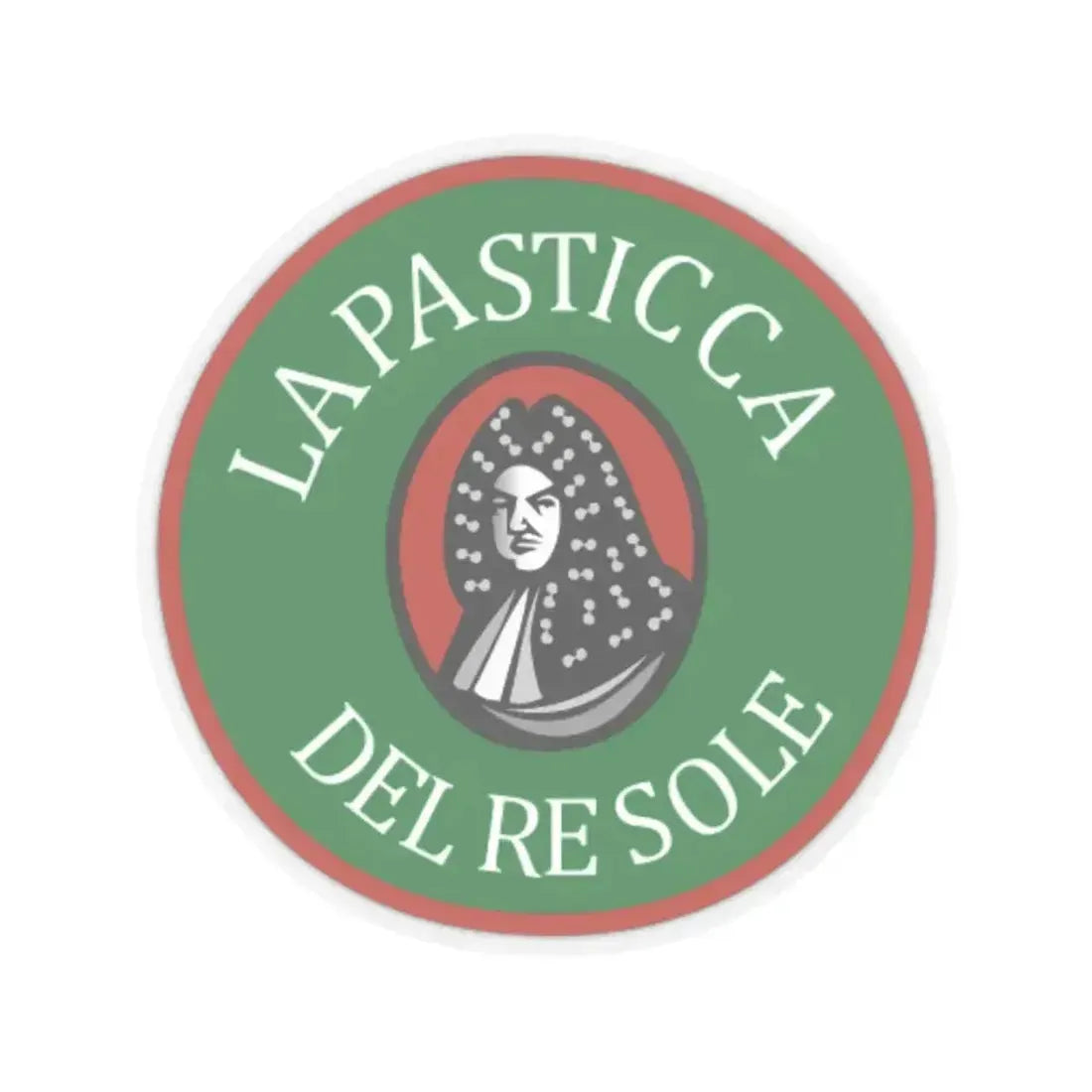 La Pasticca del Re Sole (Logo) STICKER Vinyl Kiss-Cut Decal 6 Inch Transparent - The Sticker Space