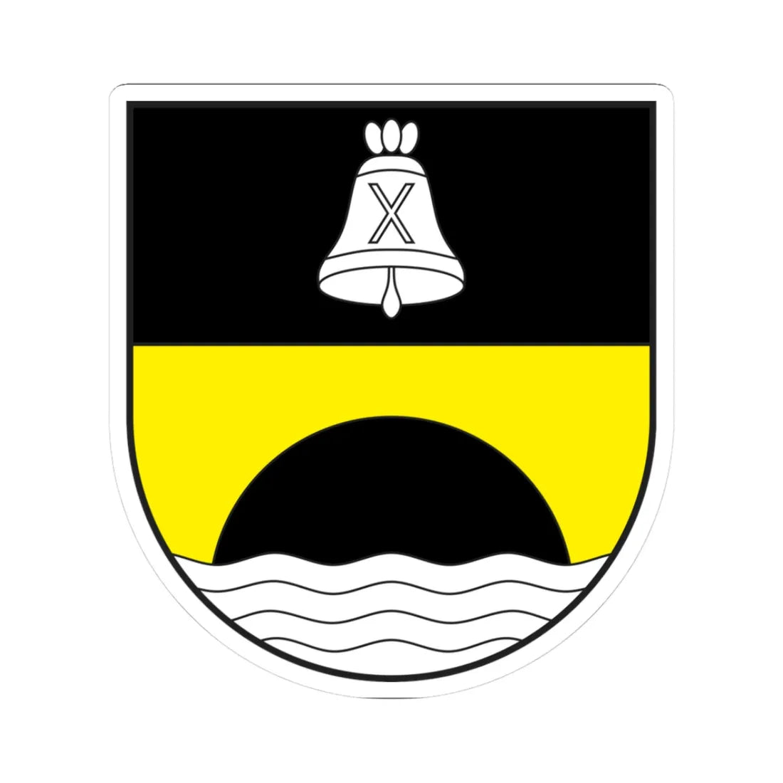 La Punt-Chamues-ch wappen (Switzerland) (Coat of Arms) STICKER Vinyl Kiss-Cut Decal 3 Inch White - The Sticker Space