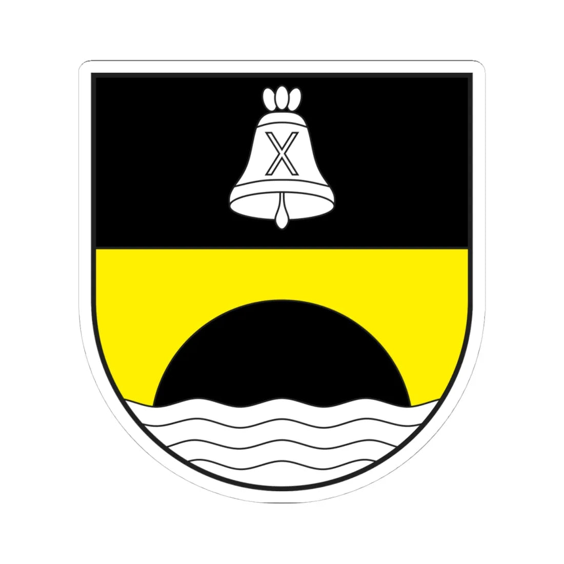 La Punt-Chamues-ch wappen (Switzerland) (Coat of Arms) STICKER Vinyl Kiss-Cut Decal 4 Inch White - The Sticker Space