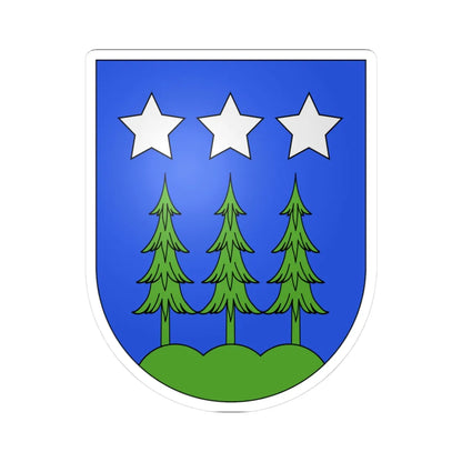 La Roche-coat of arms (Switzerland) (Coat of Arms) STICKER Vinyl Kiss-Cut Decal 3 Inch White - The Sticker Space