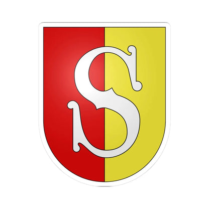 La Sarraz-coat of arms (Switzerland) (Coat of Arms) STICKER Vinyl Kiss-Cut Decal 3 Inch White - The Sticker Space