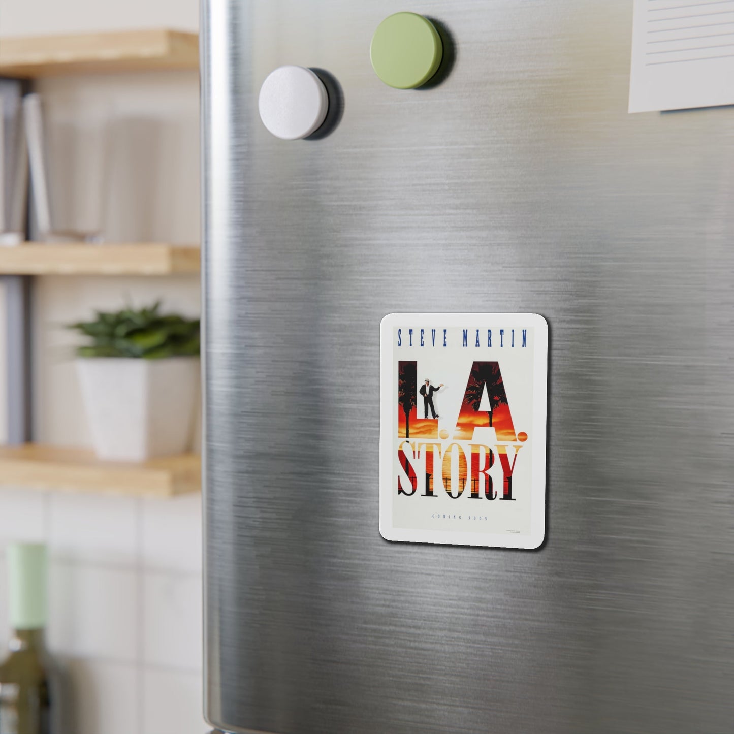 LA Story 1991 Movie Poster Die-Cut Magnet-The Sticker Space