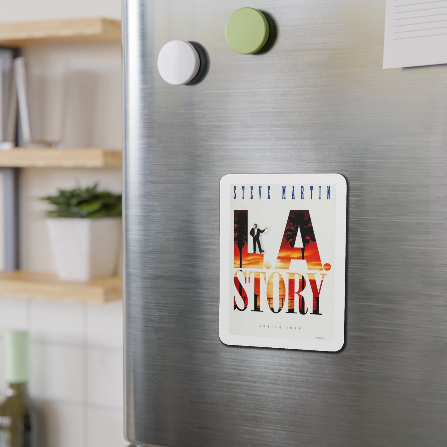 LA Story 1991 Movie Poster Die-Cut Magnet-The Sticker Space