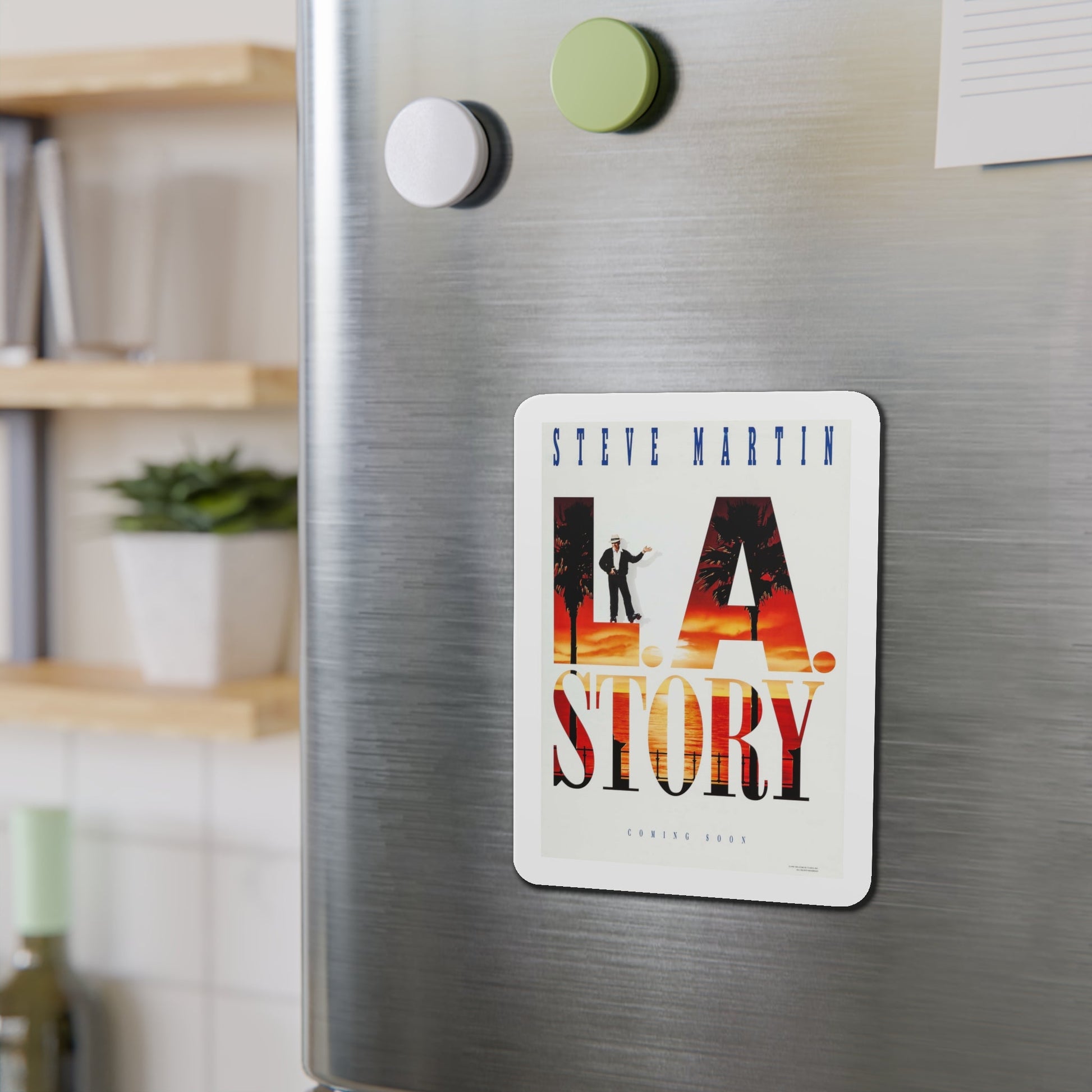 LA Story 1991 Movie Poster Die-Cut Magnet-The Sticker Space